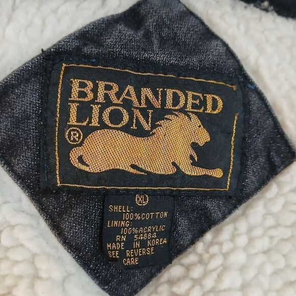 Branded Lion Vtg Denim Vest Men's Size XL - Picture 7 of 8